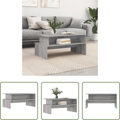 Wohnzimmerbeistelltisch - Couchtisch Grau Sonoma 90x55x42,5 cm Holzwerkstoff (1/5)