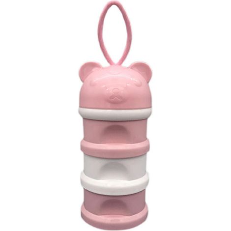 1 Boîte de rangement empilable, compartiments séparés pour lait en poudre et collations, format compact pour voyage et plein air (1/5)