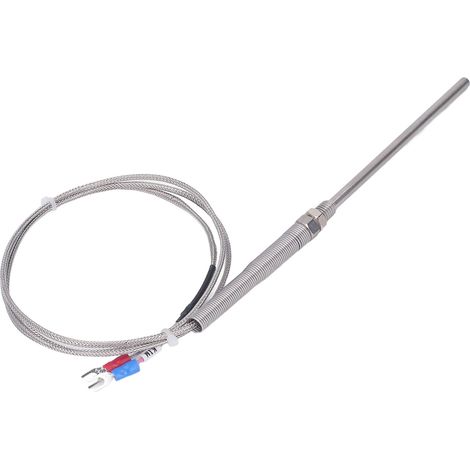 Thermoelement-Sonde Typ K, Temperaturfühler mit M8-Gewinde, Edelstahl 304, 1 Meter Länge, präzises Messgerät. (1/5)