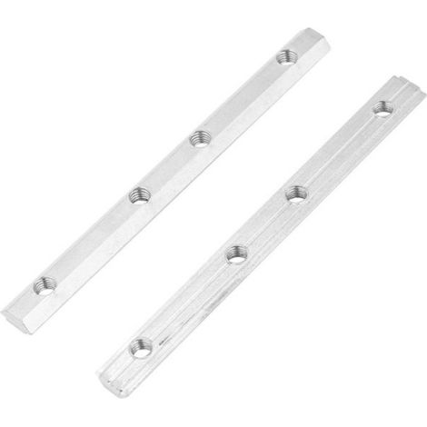 Connecteur Interieur Droit - Profilé Aluminium 2020 - Acier Au Carbone - Filetage M5 - 6 Pièces (1/5)