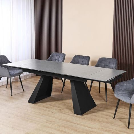 Tavolo allungabile Ariel piano ceramica ossido 160x90x75h (1/5)