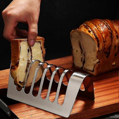 Étagère à pain et à toasts en acier inoxydable à 6 compartiments, pour servir, refroidir et ranger dans la cuisine.-AquaForge (1/2)