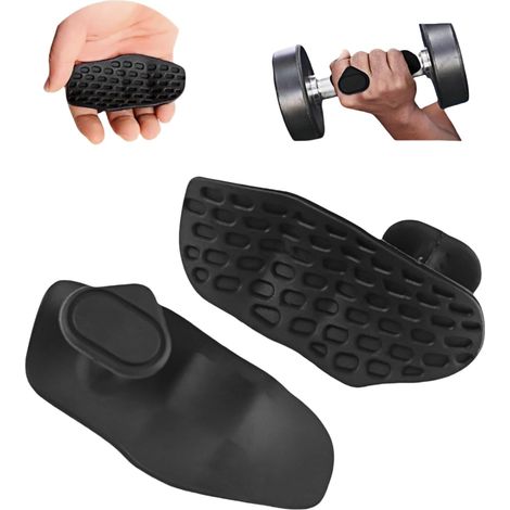 Gants de musculation en silicone antidérapants pour hommes et femmes - Protection de la paume pour haltères et fitness - 2 paires (1/4)