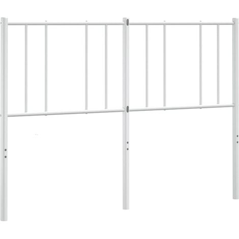 Maison Exclusive - Cabecero de repuesto de metal blanco 160 cm (1/5)