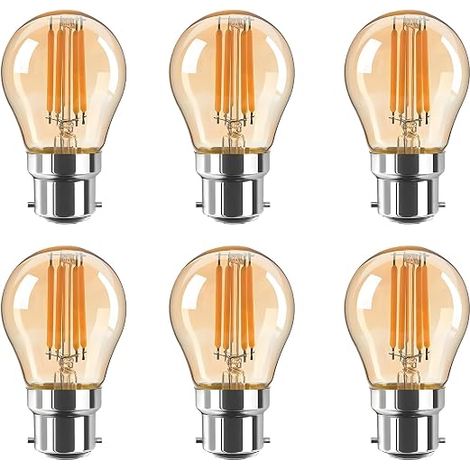 B22 LED Ampoules Ampoules à incandescence à LED 4W 40W B22 Candélabre Ambre Glow 2200K P45 2200K (1/5)