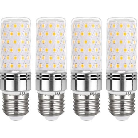 QORVA-Ampoule LED E27 type « maïs », 16 W, blanc chaud 3000 K, 1450 lm, éclairage à 360°, équivalent halogène E27 100 W, 230 V CA, non dimmable, lot de 4 ampoules LED E27 type « maïs » pour plafonnier (1/4)