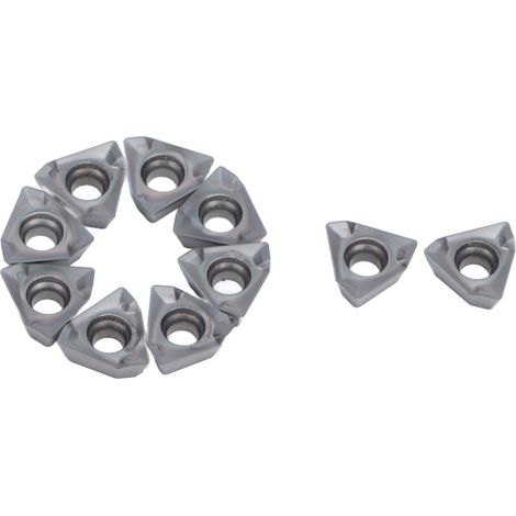 Satz mit 10 Keramik-Hartmetall-Dreheinsätzen, CNC-Fräser, Schneidwerkzeug für Holz und Metall (1/5)