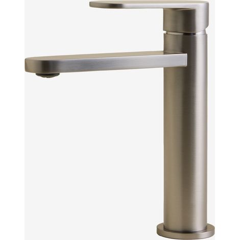 SKLUM Alameda Messing-Waschtischarmatur Gebürstetes Grau ↑20 cm                                 
