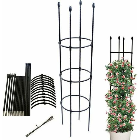 Kaelt - Plante Grimpante Trellis Plantes Cage, GrandeCage De Support en Métal, Plante d'escalade D'obélisque De Jardin, Colonne Rosier, Robuste Et Stable, Convient pour Jardin, Balcon Pots De Fleurs (1/5)
