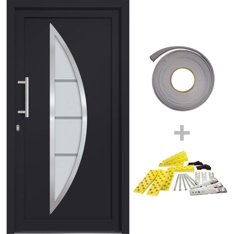 Porte d'entrée Anthracite 88x200 cm (1/5)