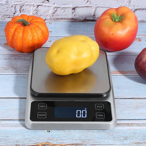 Balance de cuisine numérique multifonction en acier inoxydable 5kg/0.1g pour aliments, cuisson et pâtisserie (1/5)