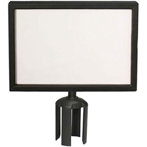 A4 display board, landscape orientation, for posts with straps, black, A4 landscape