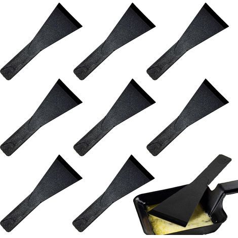 8 PCS Frying Pan Spatula, Plastic Raclette Spatula, Nylon Raclette Spatulas, Anti-Scratch Kitchen Utensils for Raclette Grill, Fondue and Crepes, Ideal for Home and Restaurants (1/5)