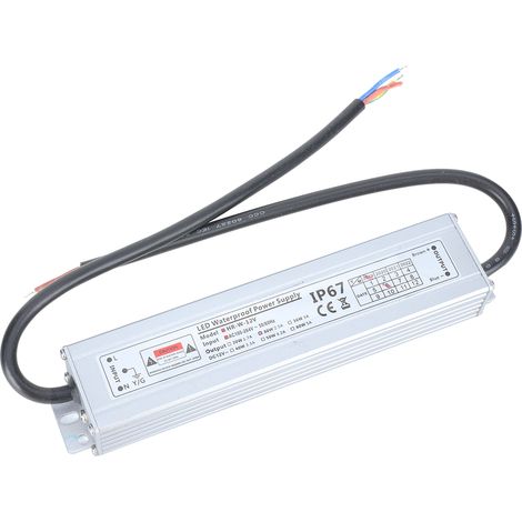 Alimentation Électrique Led - 12 Vdc 30 W - Ip67 Étanche - Entrée 100-264 Vac - Sortie 2,5 A - Pour Bandes Led (1/5)