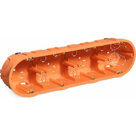 WEBMATEL Caja Empotrar Cuádruple para Mecanismos de Pladur 67x45mm ABS IK07 IP20 (1/3)