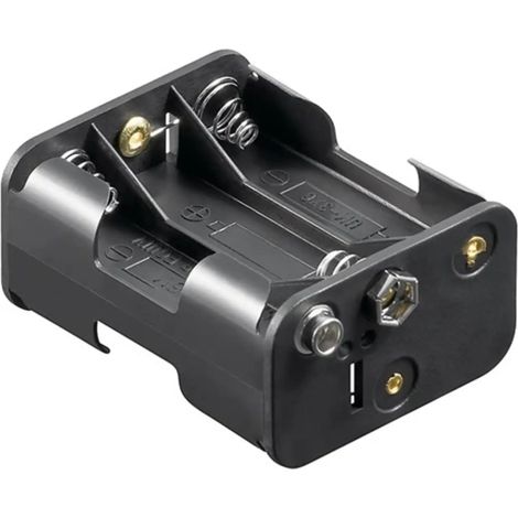 portabatterie per 6 batterie stilo aa 58x45x28mm box batteria (1/3)
