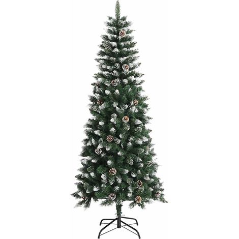 vidaXL Árbol de Navidad artificial con soporte PVC verde 180 cm (1/2)