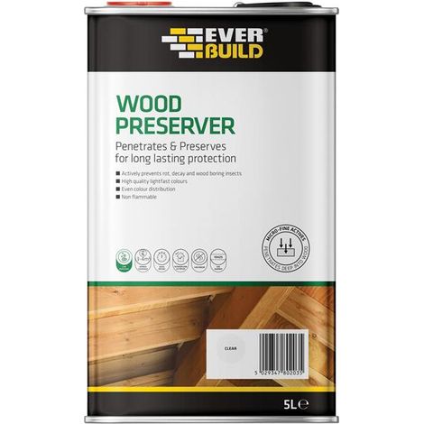 Everbuild LJDO05 Wood Preserver Dark Oak 5 litre EVBLJDO05