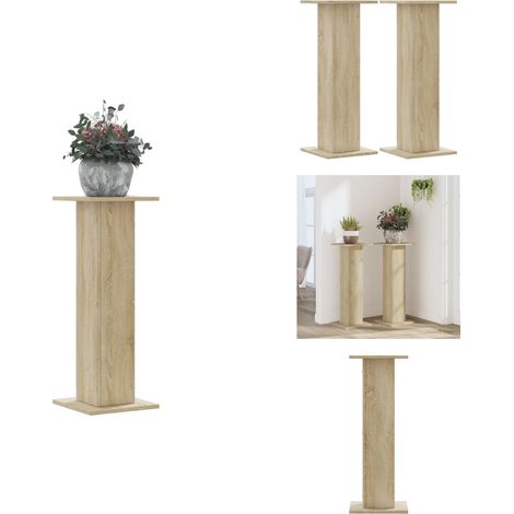 Pflanzenständer 2 Stk. Sonoma-Eiche 30x30x80 cm Holzwerkstoff - Pflanzenständer - Blumenständer - Blumentopfständer - Topfständer (1/5)