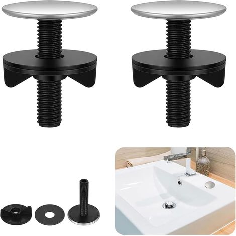 2 Cache-Trous Évier Inox 12-40mm, Bouchon Robinet Accessoires (1/5)