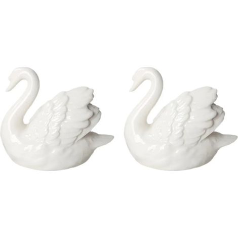 Cache-vis de toilette en forme de cygne, capuchons décoratifs en céramique pour vis de toilette, cache-vis de toilette originaux pour accessoires de salle de bain (1/5)
