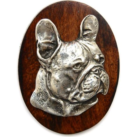 Bulldog francese I - spilla per esposizione canina, fermaglio per numero di partenza, distintivo per cani di Art-Dog (1/4)