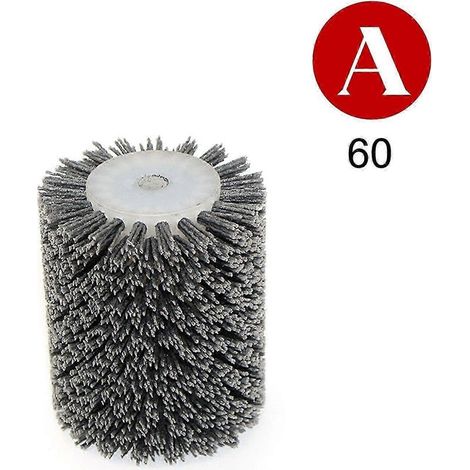 Brosse en nylon pour ponceuse Makita 9741 : meulage abrasif, polissage du bois, élimination de la rouille, grain 60.