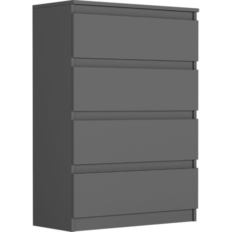 Schlafzimmerkommode mit Schubladen, Anthrazit - 98 x 40 x 70 cm - Modern R4 (1/5)