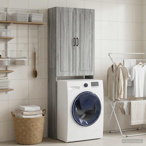 vidaXL Mobile Bagno UTRECHT Sonoma grigio 66 x 25,5 x 190 cm (1/5)