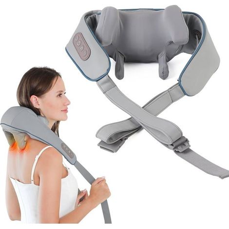 Nacken- und Schultermassagegerät, Shiatsu-Nacken- und Schultermassagegerät mit Wärmefunktion, zwei Massageprogramme (1/5)