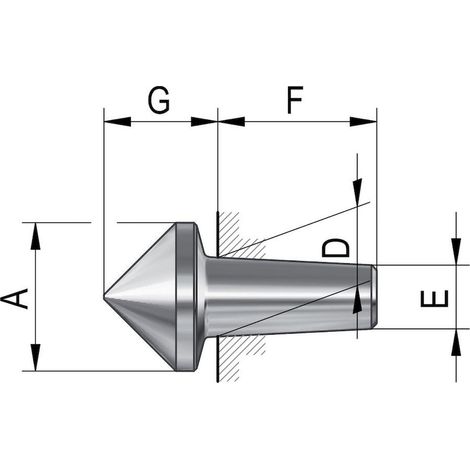 Röhm insertos intercambiables para puntos giratorios, tamaño 106, 90° - 070733 (1/4)