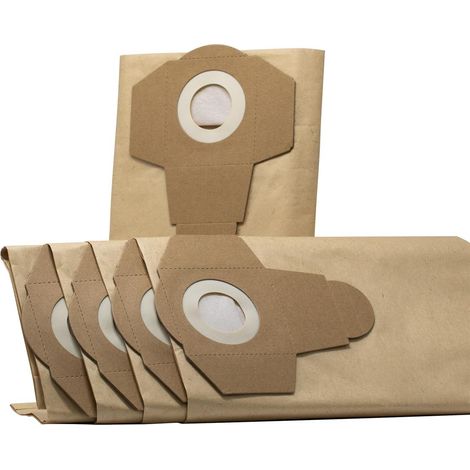 Lot de 5 sacs filtrants en papier pour aspirateur eau et poussière – Résistants à la déchirure – Capacité 20 litres – Compatible Scheppach PN-NTS 20 – Fixedbyu (1/5)