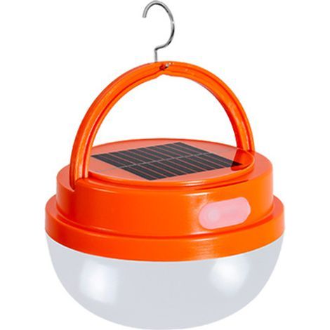 Lampe solaire, ampoule rechargeable, lampe solaire champignon portable et étanche pour le camping, orange (1/5)