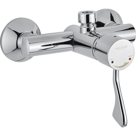 Aufputz-Brausebatterie mit progressivem Thermostat und klinischem Hebel Idral 900.32 Verchromt - Messing (1/2)