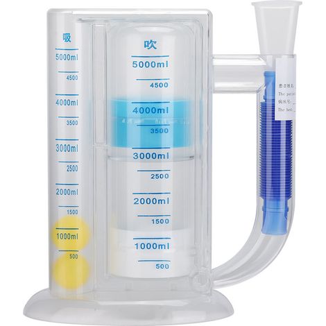 Exerciceur Pulmonaire 5000ml avec Mesure de Volume - Système d'Entraînement Respiratoire Profonde (1/5)