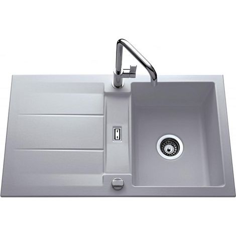 Évier de cuisine aluminium mat GENEA - L 870 x l 510 x P 220 mm - sous-meuble 60 cm - Aquatop (1/3)