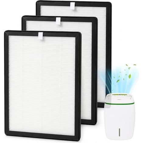 Filtre HEPA de rechange compatible avec déshumidificateur Meaco 20L basse consommation (ne convient pas au modèle Arete) Lot de 3 filtres