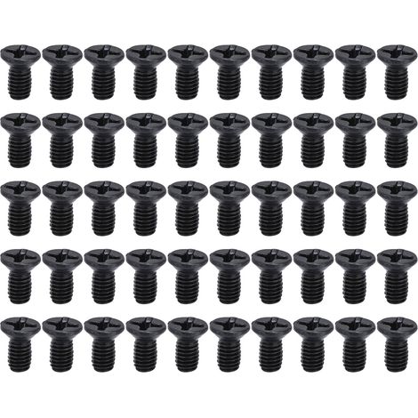 50 schwarz verzinkte DIN 965 Senkkopf-Maschinenschrauben mit Kreuzschlitz - Sortimentssatz M3 x 6 mm (50 Stück)