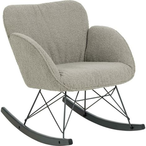 Mecedora Norsica 639 , 80x68x90cm, Tapiz, Metálico, De madera