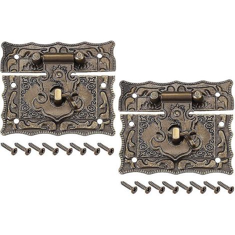 Coffrets en bois rectangulaires avec cadenas à pression, 68 x 58 mm, cadeau (1/3)