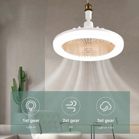 Deckenventilator mit Lampe für Esszimmer, Wohnzimmer, Schlafzimmer, geräuschloses Modell, drei Windgeschwindigkeiten