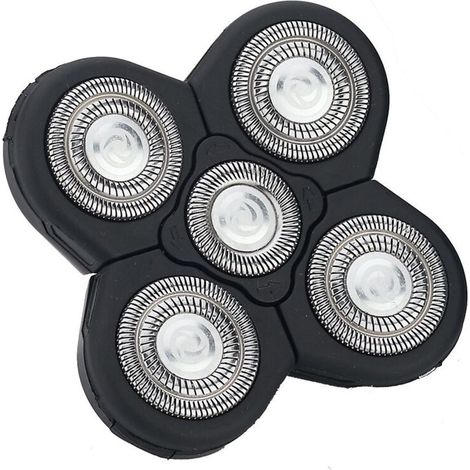 Têtes de rechange pour rasoir électrique pour hommes 5 en 1, tête de coupe flottante lavable et remplaçable (noir - 1 pièce) (1/5)