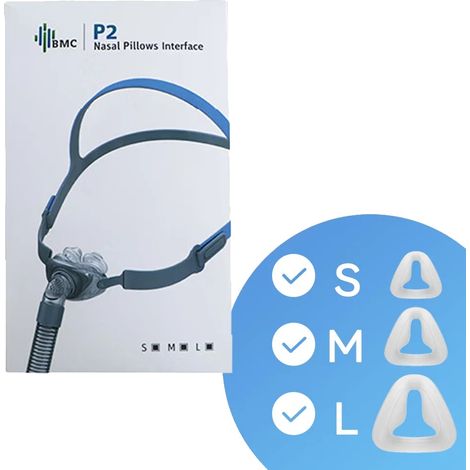 Mascarilla nasal acolchada para CPAP, material de silicona, talla S/ML, compatible con máquinas CPAP/BPAP, diseño cómodo, hipoalergénica. (1/5)