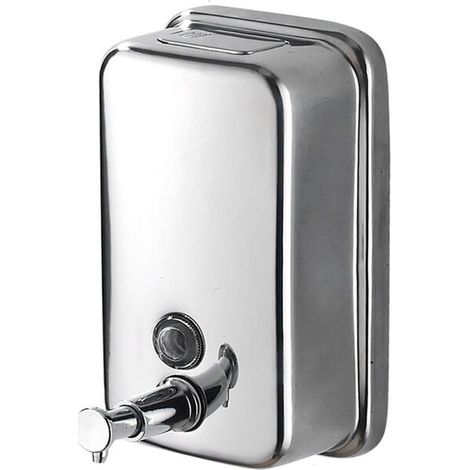 500ml Soap Dispenser, Wall Mounted Stainless Steel Manual Soap Dispenser, Commercial Soap Dispenser for Bathroom, Kitchen, Market, Hotel, Restaurant MUMU