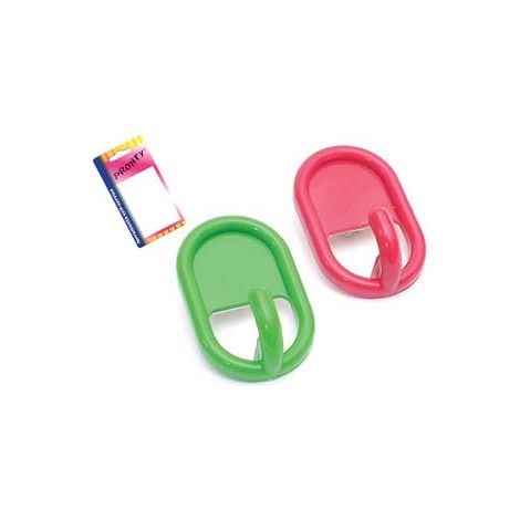 GANCI ADESIVI OVALI IN PLASTICA IN BLISTER- - mm.45, in bl. 2 pz. - 12 blister