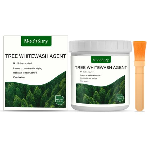 MOONSPRY Tree Whitening Spray: Portable, easy to apply, strong adhesion, protects street trees and trunks from insects and frost. (1/5)