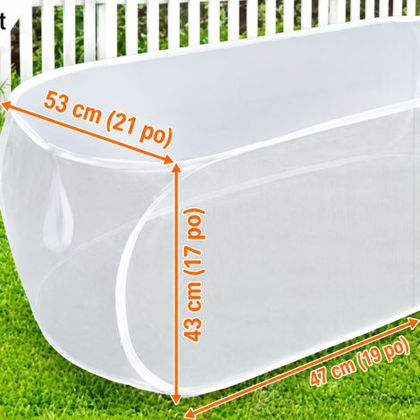 Filet de protection pop-up blanc pour plantes et potager 904035 blanc 90 35 28 × 28 × 3 cm 330 g – Livraison gratuite
