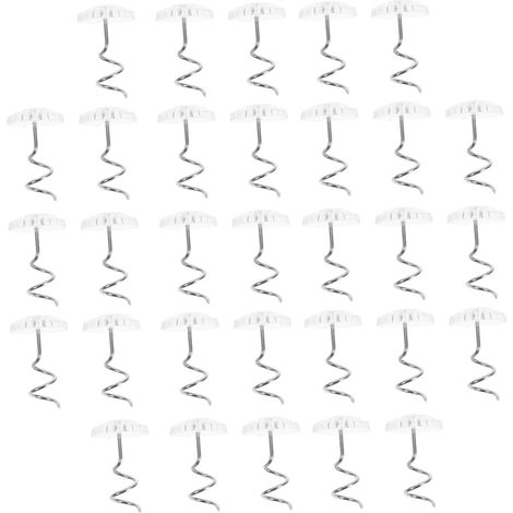 Lot de 50 clous spiralés transparents en acier inoxydable, pour (1/5)