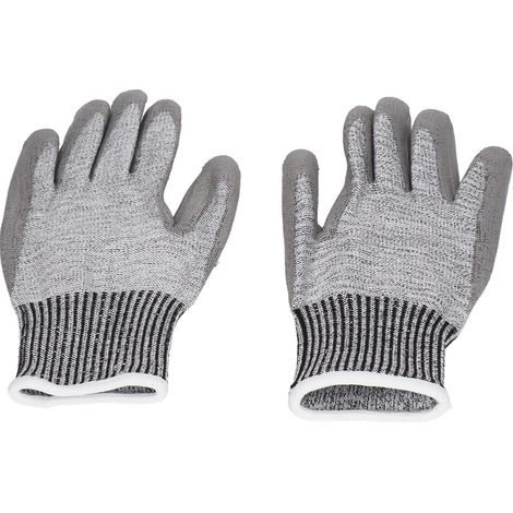 Gants de travail niveau F, résistants aux coupures, enduits de PU et respirants pour l'entretien et l'horticulture, taille XL. (1/5)