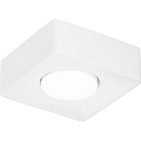 Plafoniera ATHEN quadrata in gesso verniciabile con attacco GX53 (1/2)